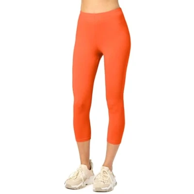 Image de Merry Style Legging coton femme Confortable Souple Extensible 3/4 court Tous les jours ou détente à la maison Vêtements pour femmes MS10 199 (Rouille,XL)