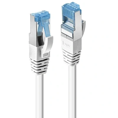 Afbeelding van LINDY 47191 RJ45 Netwerkkabel, patchkabel CAT 6A S/FTP 0.50 m Wit Snagless 1 stuk(s)