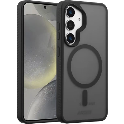 Afbeelding van Accezz Hoesje Geschikt voor Samsung Galaxy S25 Rugged Frosted Backcover MagSafe Zwart