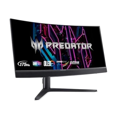 Afbeelding van Acer Predator X34Vbmiiphuzx computer monitor 86,4 cm (34&quot;) 3440 x 1440 Pixels UltraWide Quad HD OLED Zwart