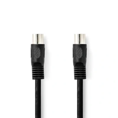 Afbeelding van Nedis DIN Audiokabel 5 Pins Male Vernikkeld 2.00 m Rond PVC Zwart Label