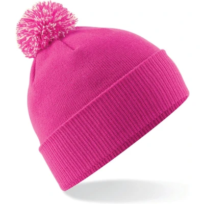 Afbeelding van Beechfield Muts Snowstar B450 Fuchsia / Off White