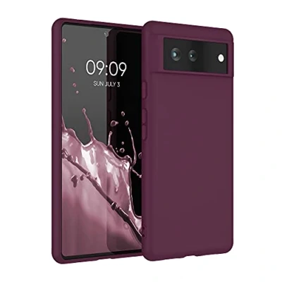 Afbeelding van kwmobile telefoonhoesje geschikt voor Google Pixel 6 Hoesje smartphone Back cover in bordeaux violet