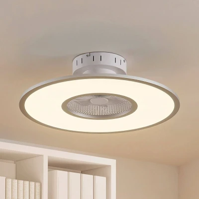 Afbeelding van Lindby plafondventilator Romea, rond, DC, stil, 60 cm