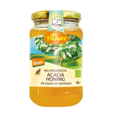 Afbeelding van De Traay Bio acaciahoning demeter 350g Honing Honingpot