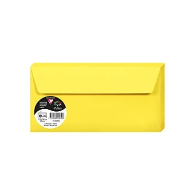 Image de Pack de 20 enveloppes DL Pollen 110 x 220 mm Jaune
