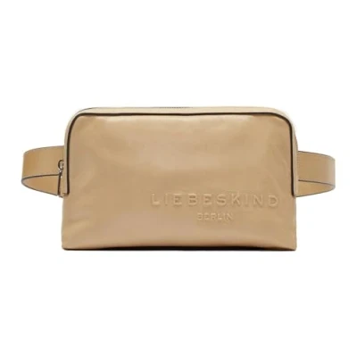 Afbeelding van LIEBESKIND BERLIN Leren Schoudertas Gordeltas Elvira Lamb SF Verna Belt Bag Beige Lichtbruin