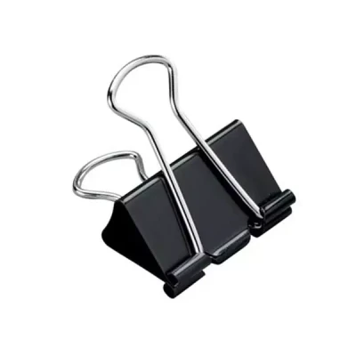 Afbeelding van Pergamy foldbackclip 32 mm, zwart, doos van 12 stuks foldbackclips
