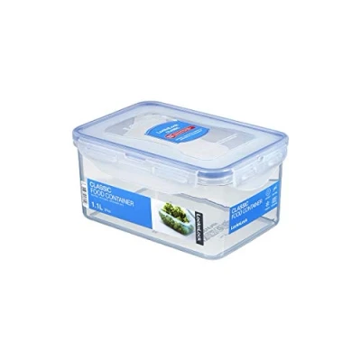 Afbeelding van Lock &amp; Vershouddoos 1,1 Liter Transparant Blauw Vershouddozen