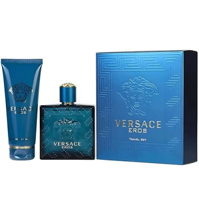Afbeelding van Versace Eros by Gift Set 100 ml Eau De Toilette Spray + Shower Gel