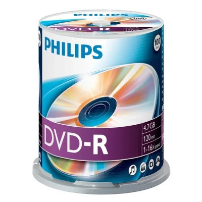 Image de Philips Pack 100 Dvd r 4.7 Gb 16x