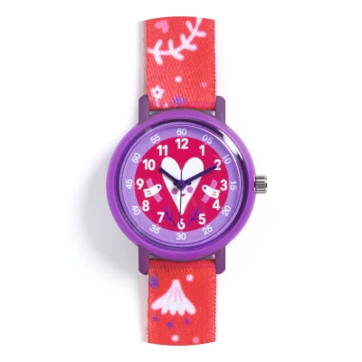 Afbeelding van Djeco Lernu Horloge voor kinderen, Maat: One Size, Red