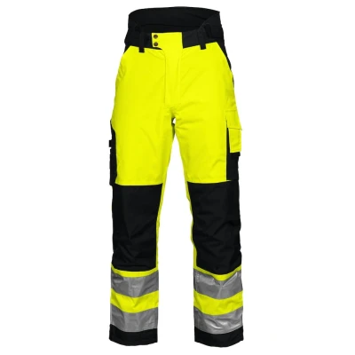 Afbeelding van ProJob 6514 GEVOERDE SIGNALISATIEREGENBROEK EN ISO 20471 KLASSE 2 646514 Geel/Zwart