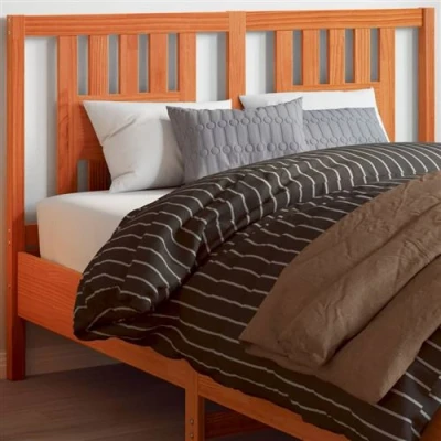Afbeelding van Hoofdbord 140 cm massief grenenhout wasbruin