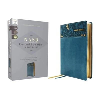 Afbeelding van Nasb, Personal Size Bible, Large Print, Leathersoft, Teal, Red Letter, 1995 Text, Comfort Print