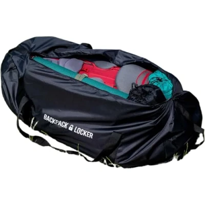 Afbeelding van Backpack Locker Vliegtuigreisrugzak, rugzak, draagtas afsluitbaar (inclusief hangslot) sporttas (zwart, 45 55 liter)