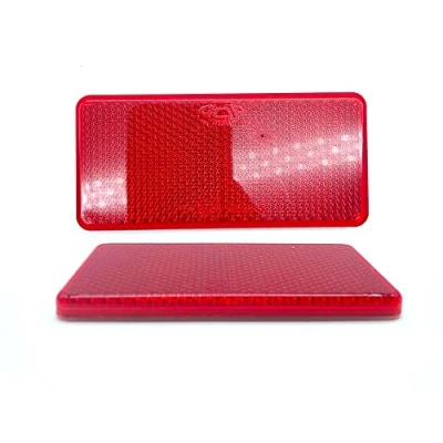 Afbeelding van DOJA Barcelona Rechthoekige reflector, 10 reflecterende stickers, 94 x 44 mm, kleur rood, Europese ECE certificering, voor fietsaccessoires, motoraccessoires, aanhanger, auto, vrachtwagen...