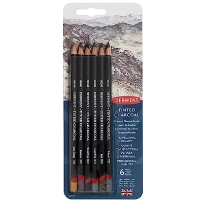 Afbeelding van Derwent Tinted Charcoal 6 Potloden Set