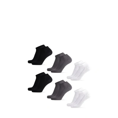 Afbeelding van Danish Endurance Lowcut Bamboo 6 PACK Sokken, Maat: 35 38, Black/ grey/white