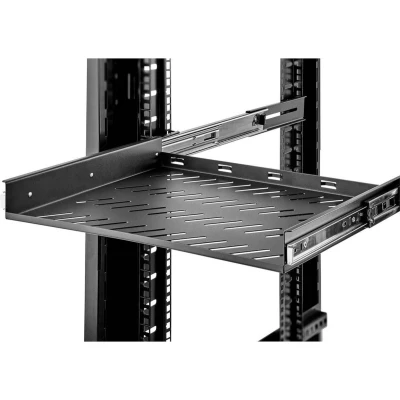 Afbeelding van Renkforce RF 3432148 19 inch Apparaatbodem voor patchkast 1 HE Uittrekbaar Geschikt kastdiepte: vanaf 400 mm Zwart