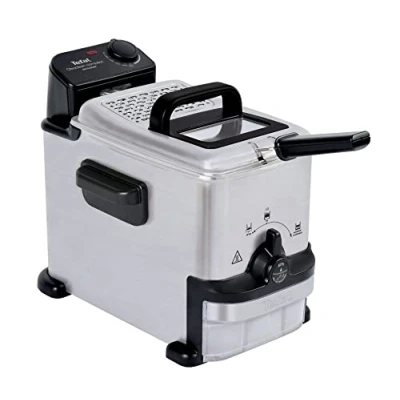 Image de Tefal Oleoclean Compact, Friteuse électrique, Capacité d&#039;huile de 2 l, Filtration automatique l&#039;huile, Pièces lavables au lave vaisselle, Métal, FR701616
