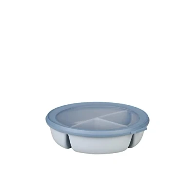 Image de Mepal Bol bento Cirqula 3 cases multi usage rond Boîte de conservation hermétique Conserver un repas séparé Meal prep containers &amp; boîtes alimentaires Nordic blue