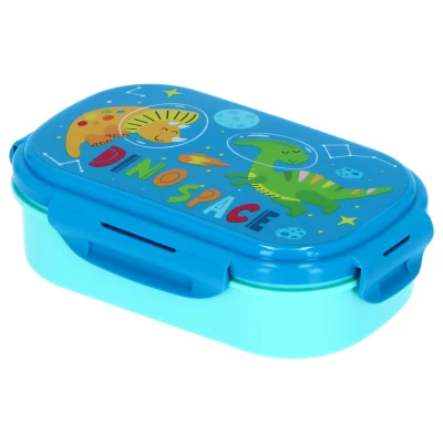 Afbeelding van Dino Space Lunchbox met bestek 8435507863841
