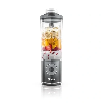 Afbeelding van Ninja Blast Max BC251EUGY Draagbare mixer, 570 ml, navulbaar, beker en lekvrij deksel, 3 mengfuncties, maakt smoothies, eiwitshakes slushes, koudgrijs