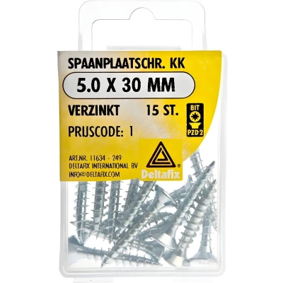 Afbeelding van Spaanpl.schr. 5.0x30mm 15st Deltafix