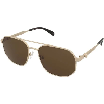 Afbeelding van Alexander Mcqueen Zonnebril goldcoloured/brown, Heren, Maat: 58, Gold coloured/brown