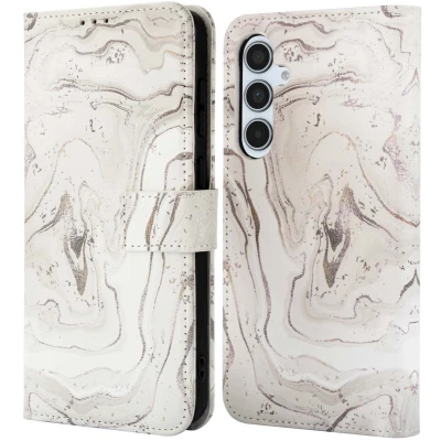 Afbeelding van imoshion Hoesje Geschikt voor Samsung Galaxy A35 Design Bookcase smartphone Sandy Marble