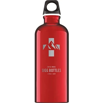 Afbeelding van SIGG Mountain Red drinkfles (0,6 l), vrij van schadelijke stoffen en bijzonder lekvrije drinkfles, vederlichte aluminium