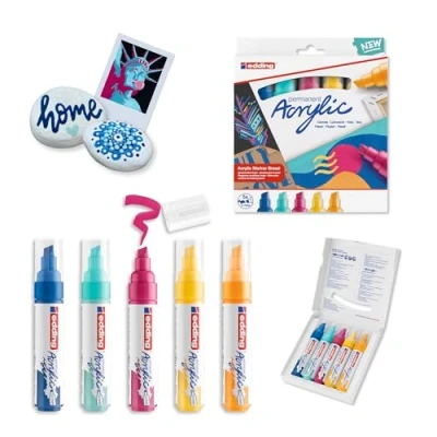 Afbeelding van edding 5000 Acrylic Marker set Abstract 5 ST 10mm / 4 999