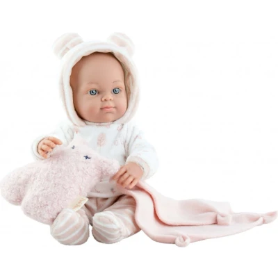 Afbeelding van Paola Reina Minipikolines babypop licht meisje met kledij en dekentje 32cm