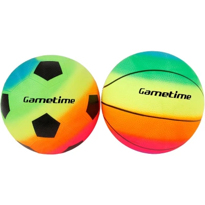 Afbeelding van Gametime Voetbal Rainbow Junior 23 Cm Pvc