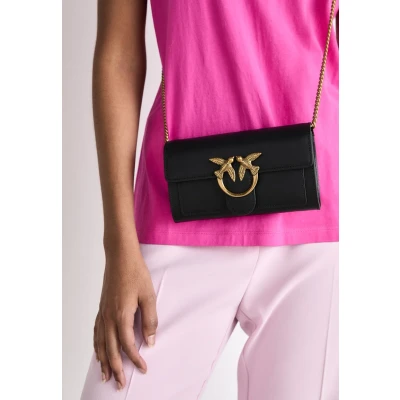 Afbeelding van Pinko LOVE One Wallet Vitello Portemonnee, Dames, Maat: Size, Black