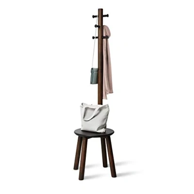Image de Umbra Porte manteau avec tabouret intégré Pillar