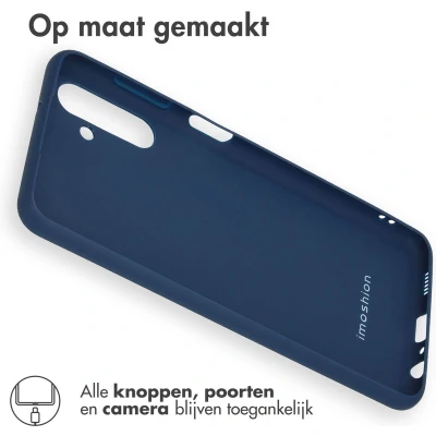Afbeelding van iMoshion Hoesje Geschikt voor Samsung Galaxy A13 (5G) / A04s Siliconen Color Backcover Donkerblauw