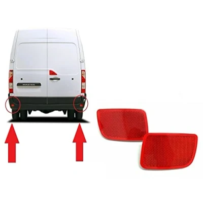 Afbeelding van Reflector achterbumper links en rechts (paar) compatibel met Master III, Movano B, NV400 2011 2019