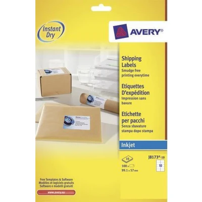 Afbeelding van Etiket Avery J8173 10 99.1x57mm wit 100stuks