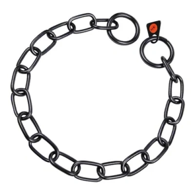 Afbeelding van Hondenhalsband Hs Sprenger Zwart 3 mm Schakels Halflang (50 cm)