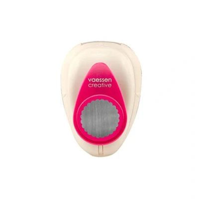 Afbeelding van Vaessen Creative Papierperforator, geschulpte cirkel, maat S, voor knutselprojecten, scrapbooking, kaarten maken, enz