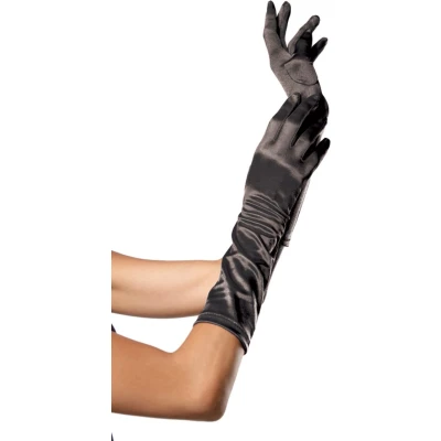 Afbeelding van Satijnen Handschoentjes Zwart