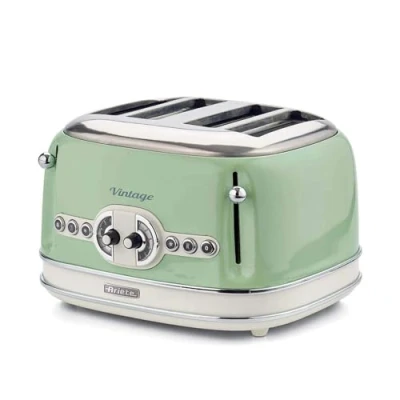 Afbeelding van Ariete 0156/04 Vintage broodrooster 4 sleuven 1630W 6 standen Groen
