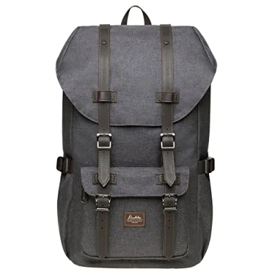 Afbeelding van KAUKKO Laptoprugzak, functionele buitentas voor reizen en kamperen, rugzak studenten, bruin k1023, één maat, daypack