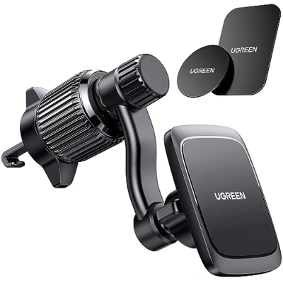 Afbeelding van UGREEN Telefoonhouder voor auto, ventilatie, smartphonehouder, ventilatierooster, standaard, draagbaar, compatibel met iPhone 16 Plus Pro Max 15 14 Galaxy S24 Ultra S23