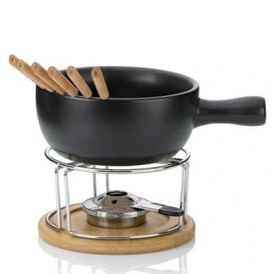 Image de Kela 61306 service à fondue fromage, 6 personnes, 10 pièces, céramique, &#039;tessin&#039;
