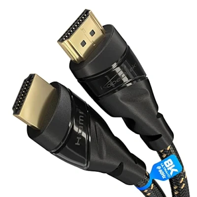 Afbeelding van KabelDirekt HDMI kabel 8K/4K 3m 8K @60Hz (extra koper voor Ultra HD, nylon ommanteling, 4K @120Hz/8K 2.0, High Speed met Ethernet, Blu ray/PS5/Xbox/Switch, zwart)