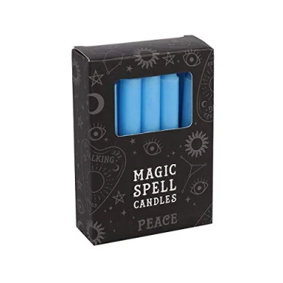 Afbeelding van Something Different Kaars Peace Spell Set van 12 Blauw