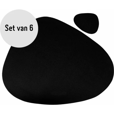 Afbeelding van Krumble Placemat set design 6 stuks Zwart